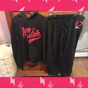 aeropostale sweatpants and hoodie set